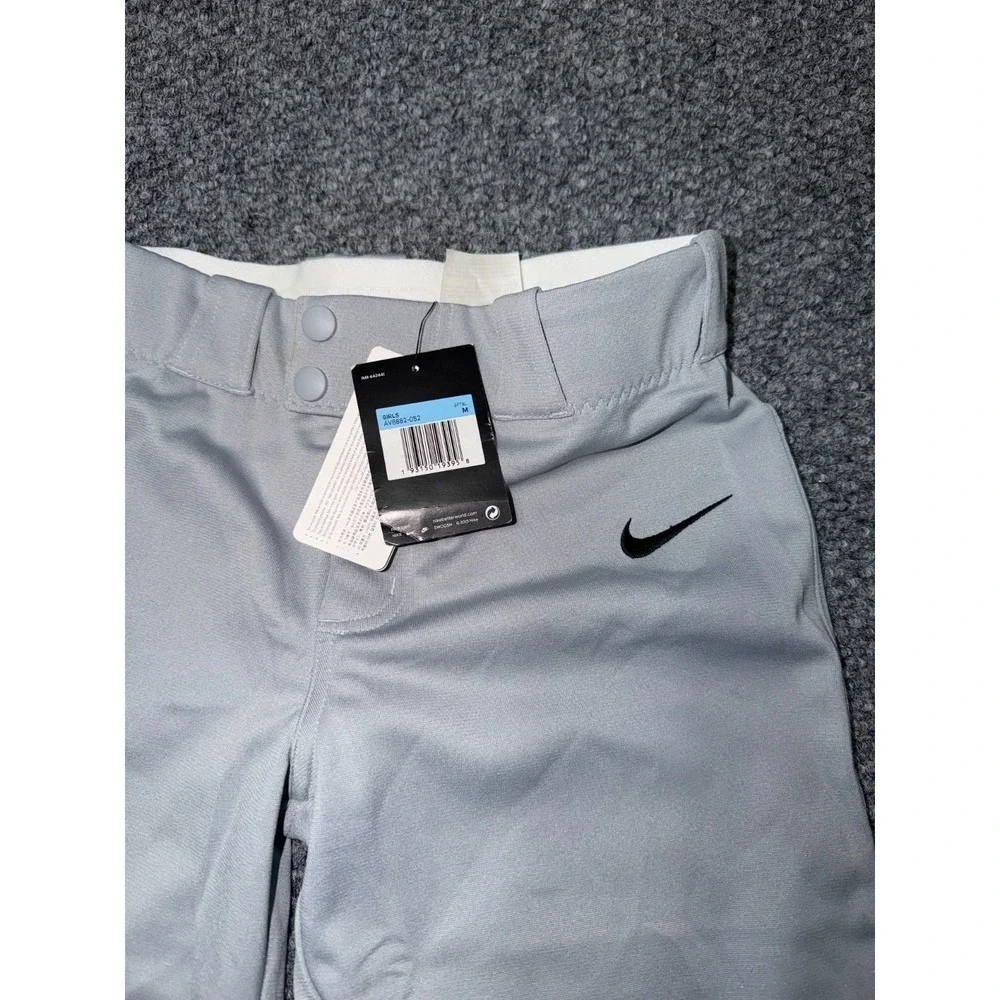 Nike Girls Vapor Select Softball Pants Gray Size Medium Belt Loops‎ New With Tag